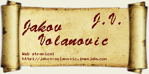Jakov Volanović vizit kartica